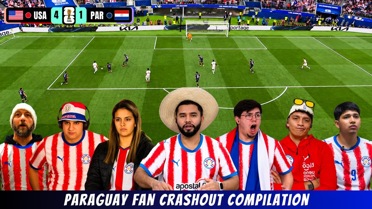 USA 4-1 PARAGUAY🤬 PARAGUAY FANS CRASH OUT