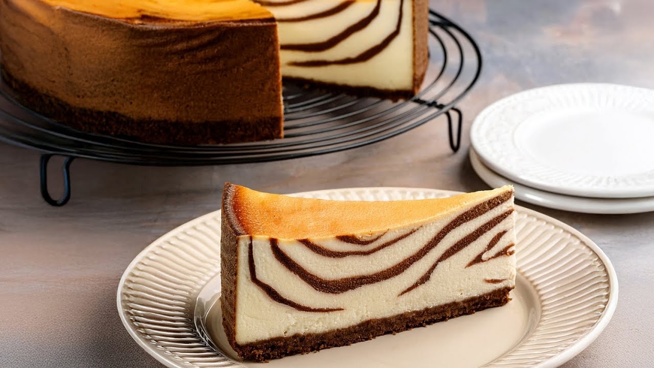 ZEBRA-SCHOKOLADEN-KÄSEKUCHEN | Zebra Chocolate Cheesecake