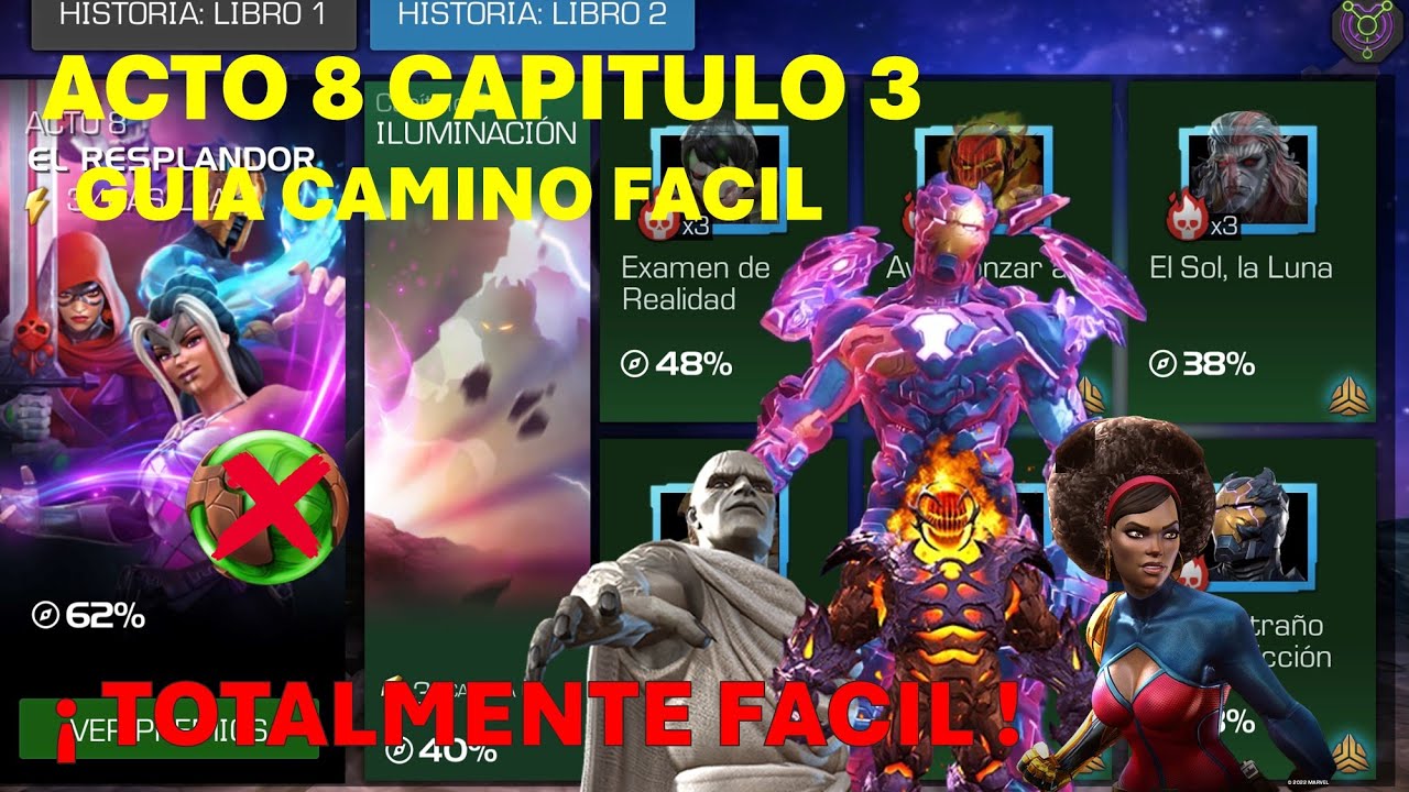 GUIA COMPLETA PARA DARLE  FACILMENTE 1RA PASADA AL ACTO 8.3 ILUMINACION - NO RECURSOS | MCOC