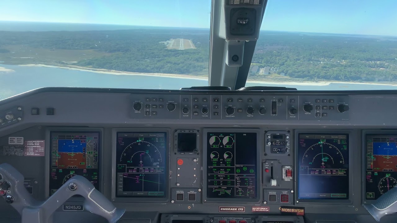 Embraer 175 landing Hilton Head Island (HXD/HHH)