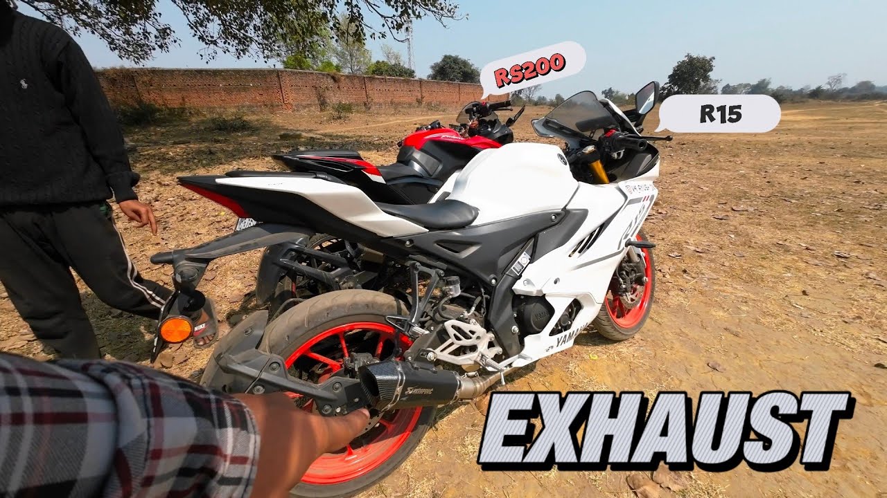 R15 VS RS200  EXHAUST (AKRAPOVIC) SOUND TEST/ Bike Vlogging #r15 #rs200 #motovlog 
