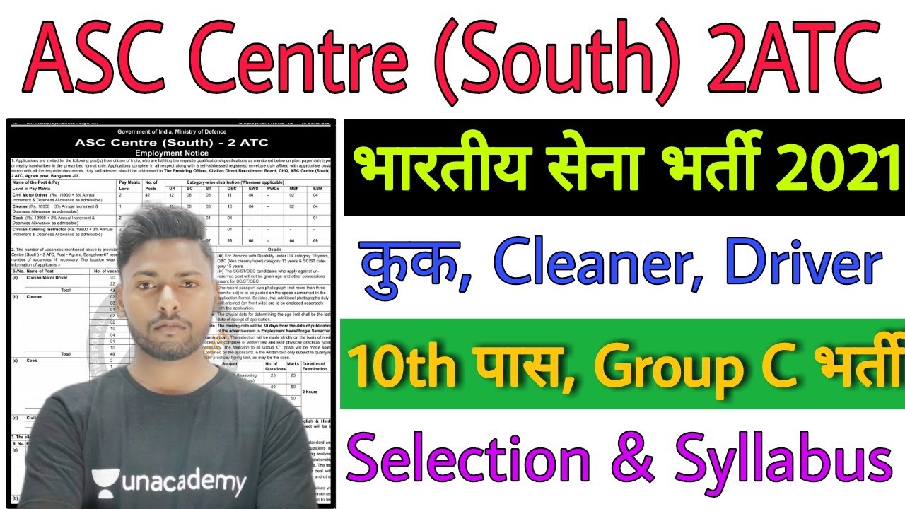 Indian Army Group c Recruitment 2021 | ASC Centre South Group c Recruitment 2021