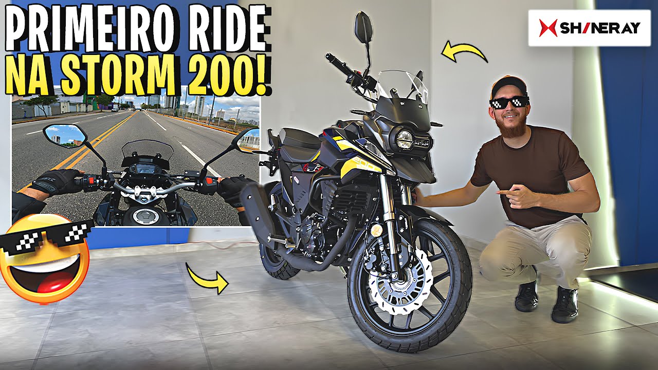 🔥TESTAMOS A SHINERAY STORM 200 (0KM)! PREÇO, DETALHES E IMPRESSÕES COM A MOTO!