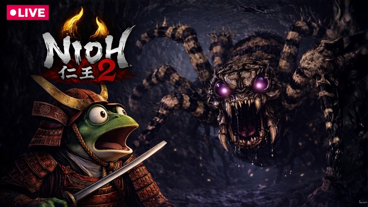 🔴 LIVE – Nioh 2 First Playthrough | WHY ARE THERE SPIDERS?!