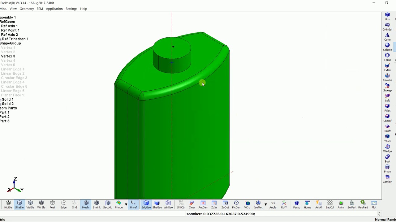 LS-PrePost_Web-Tutorial:1_1_Bottle_Modeling