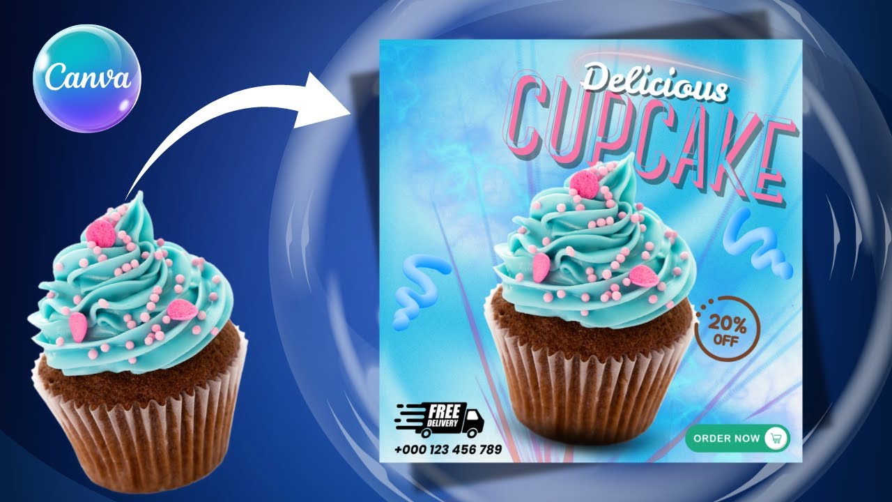 Cake Advertising Poster Design in Canva | Easy & Tasty Tips!