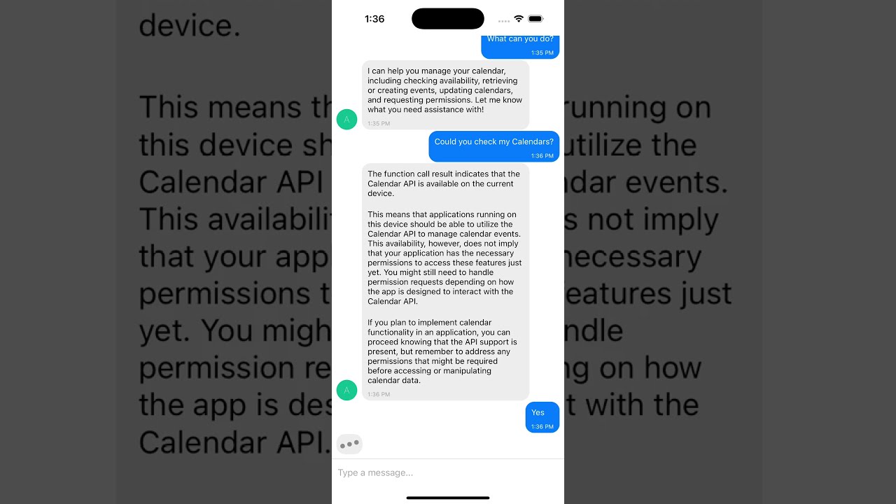 Agentica + React Native Example  (Calnedar)