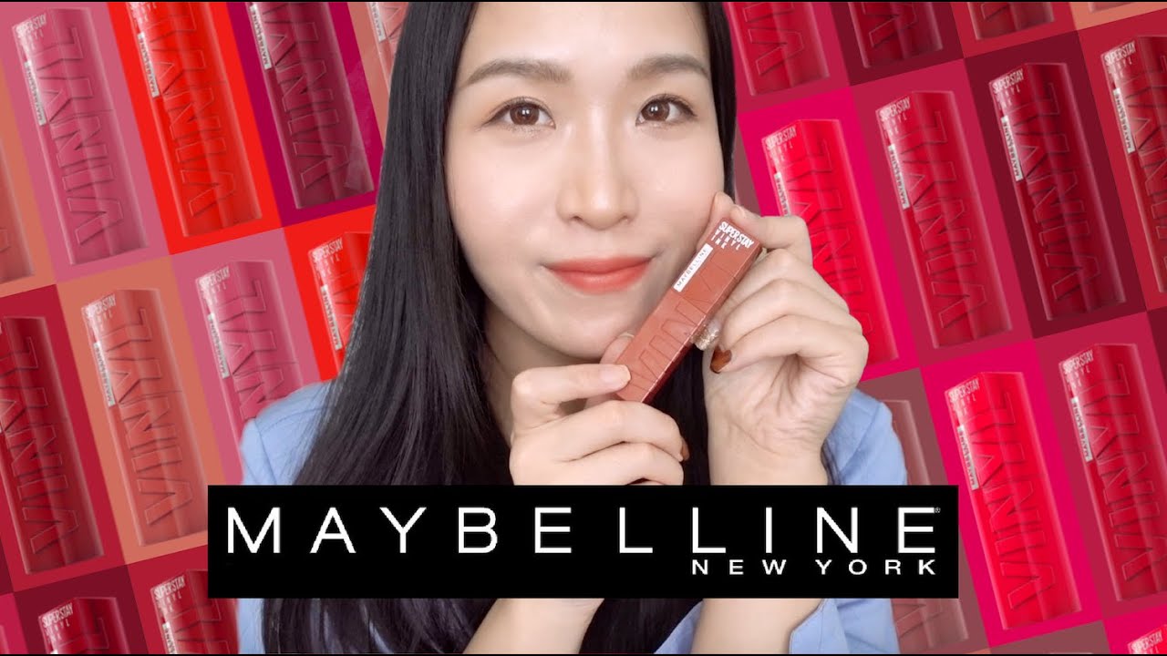 swatches&reviews[maybelline]👄superstay vinyl ink lippy/peachy/wicked/charmed/golden/peppy/keen/extra