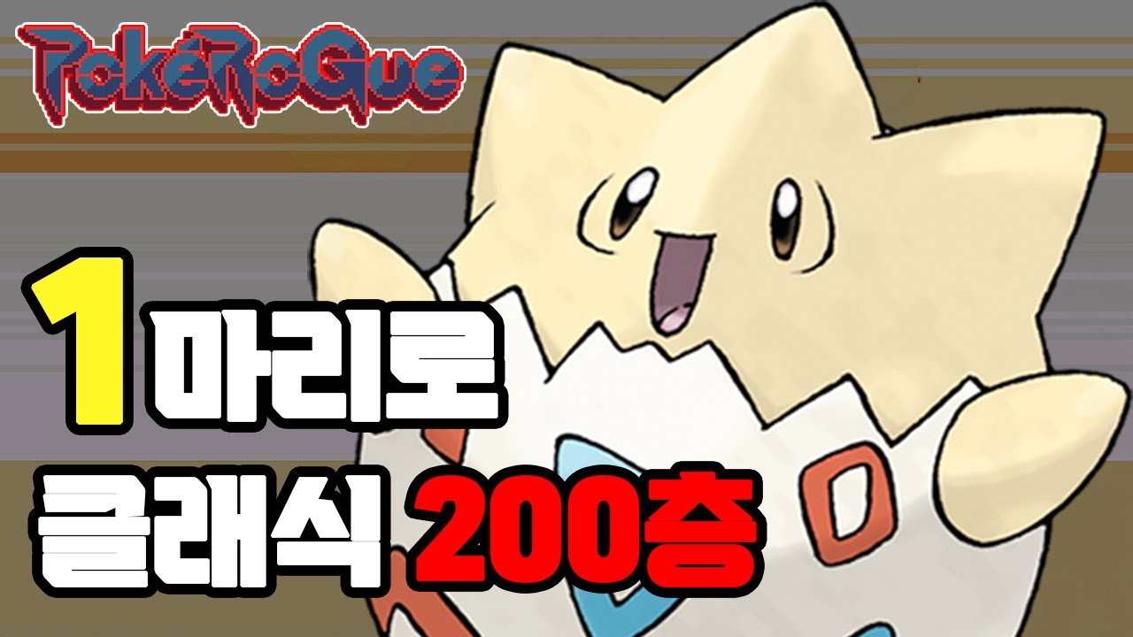 포켓로그 이슬이 배꼽가리개 1마리로 클래식 200층 깨기