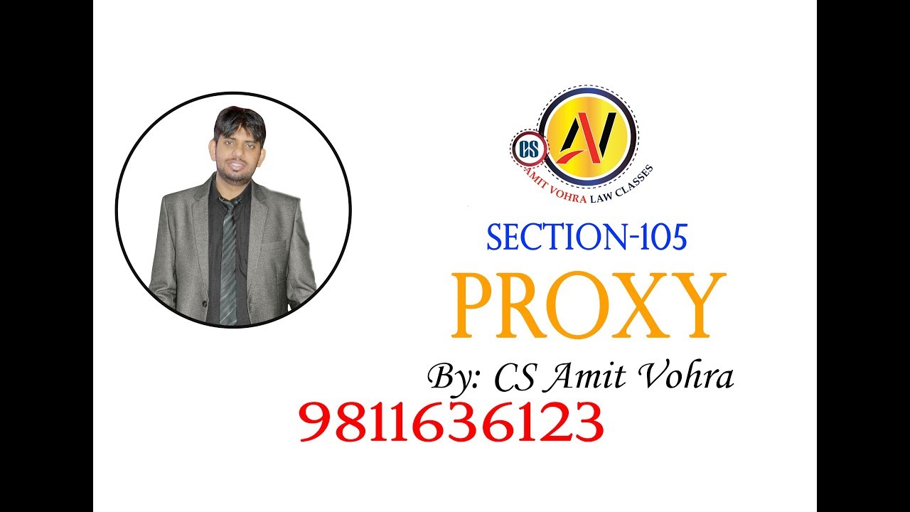 Company Law-General Meeting-Proxy