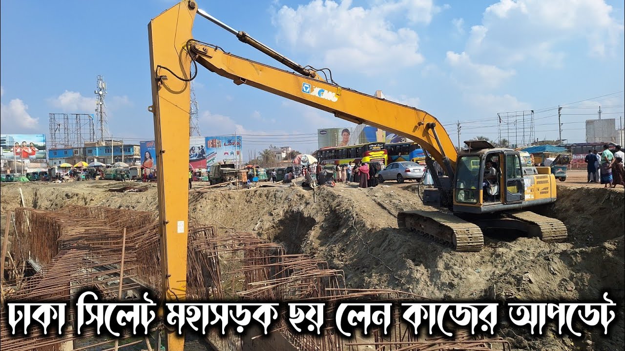 বিশ্বরোড থেকে ঢাকার পথে কাজের আপডেট। Dhaka Sylhet highway 6 lane update.