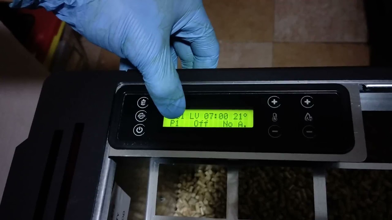 como programar encendido y apagado, estufa pellet pretty