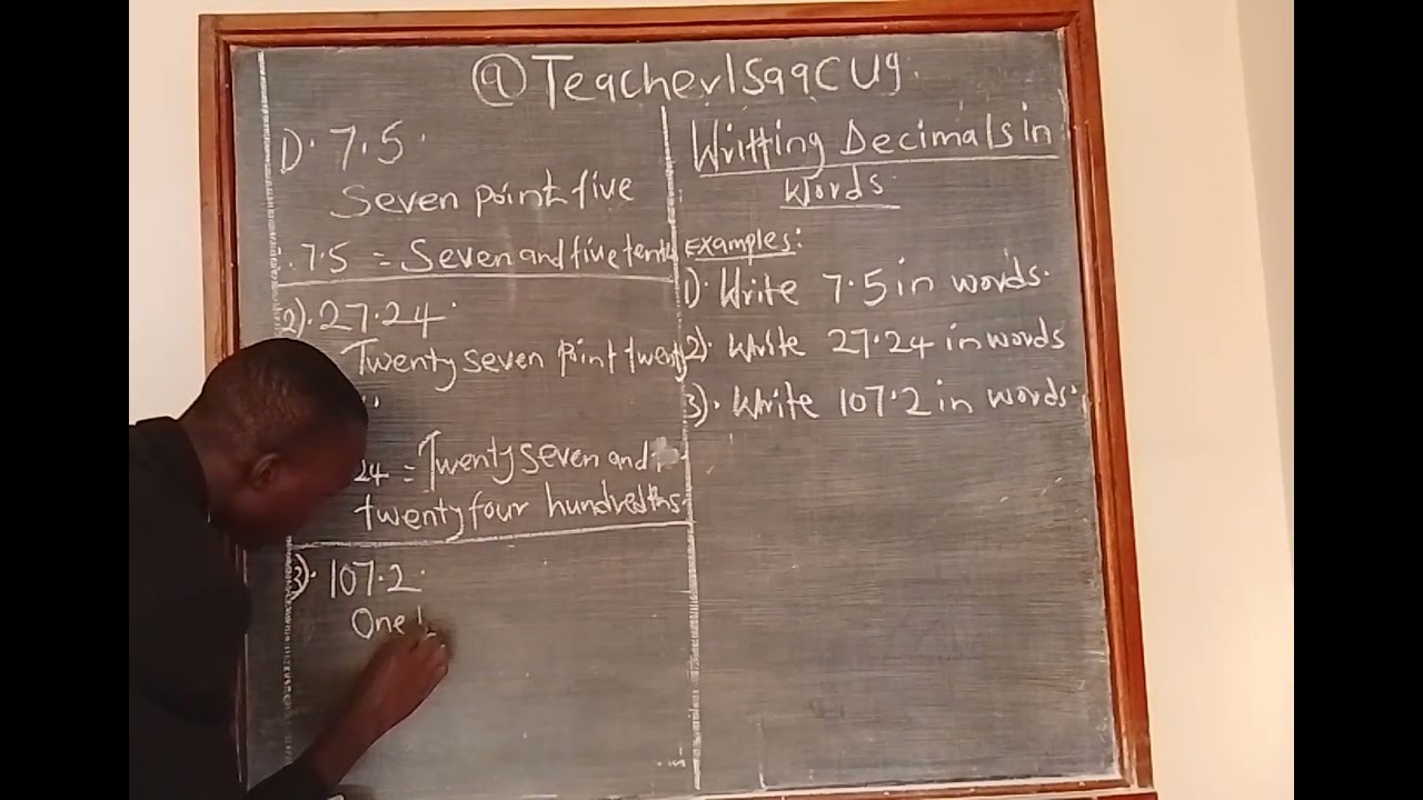 Grade 4: How to write decimals in words.