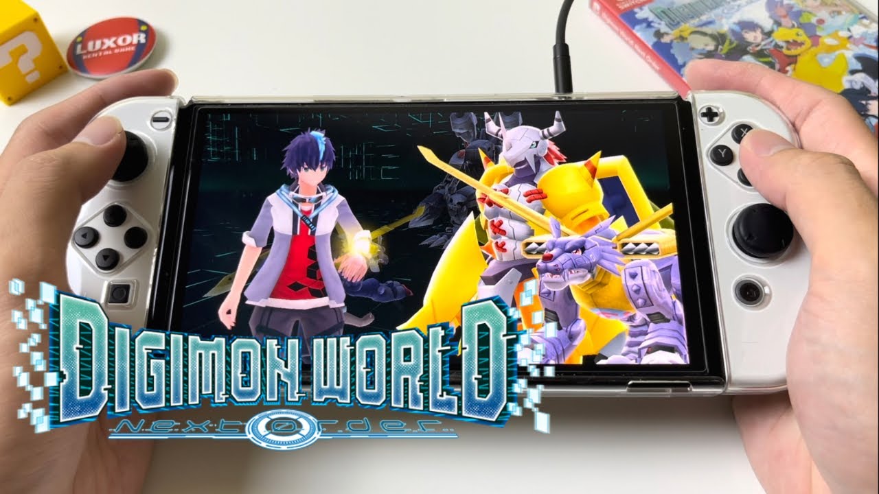 Digimon World : Next Order Nintendo Switch OLED Handheld Gameplay