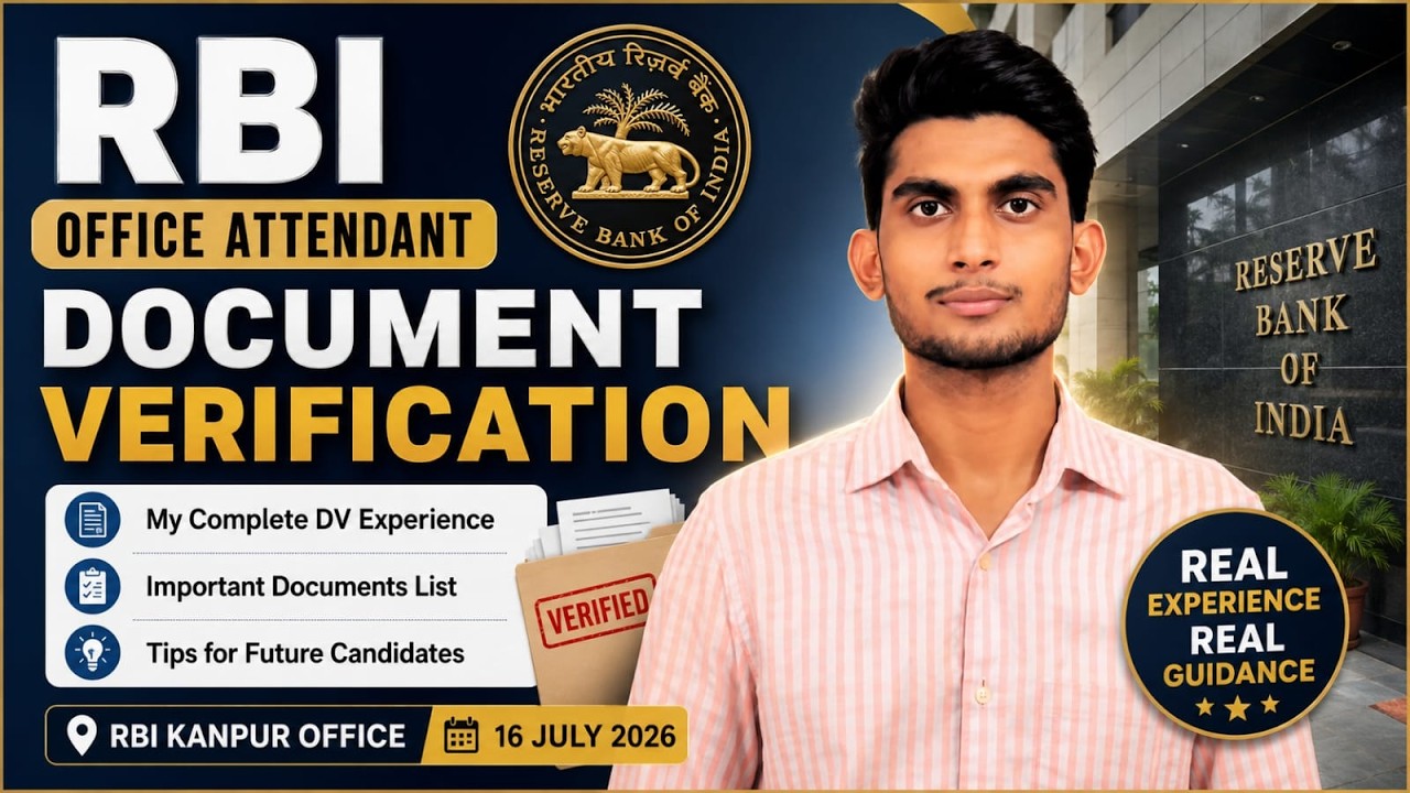 RBI Office Attendant DV 2026| RBI Kanpur DV & LPT Complete Process| Documents Required Experience