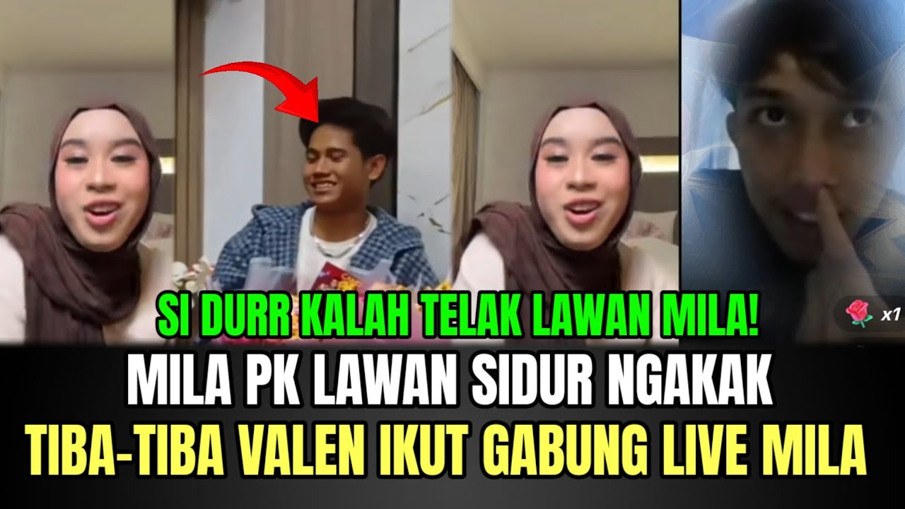 AUTO NGAKAK! Mila PK Lawan Sidur, Tiba-tiba Valen Ikut Live Mila!