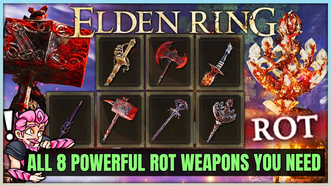 ALL 8 RARE Secretly POWERFUL Scarlet Rot Weapons You Missed in Elden Ring - Best Weapon Location!