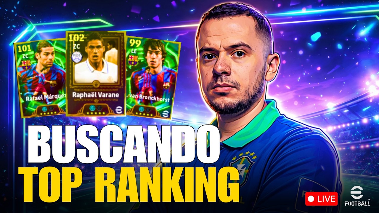 🚨 AO VIVO - LIGA EFOOTBALL - BUSCANDO TOP RANKING + PRO MASTERS LEAGUE REACT