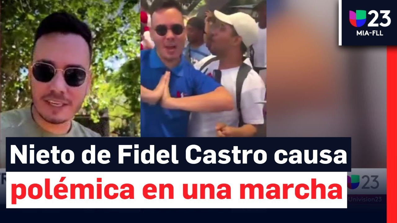 Nieto de Fidel Castro desata polémica: se le vio animando en la marcha del Primero de Mayo en Cuba