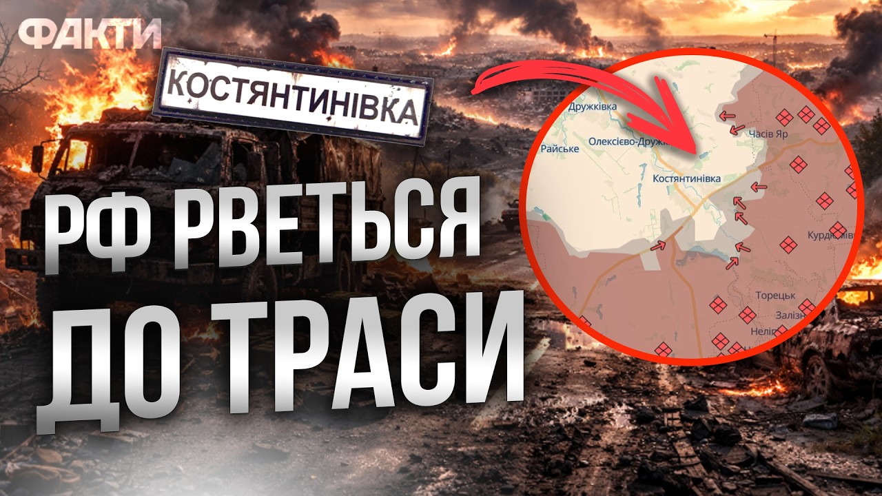 🚨 До КОСТЯНТИНІВКИ вже НЕ ДОЇХАТИ? РФ намагається перерізати трасу Павлоград–Покровськ