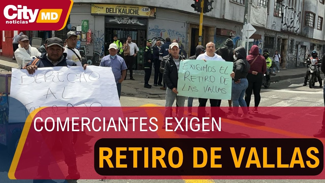Comerciantes piden retirar vallas de sus negocios | CityTv
