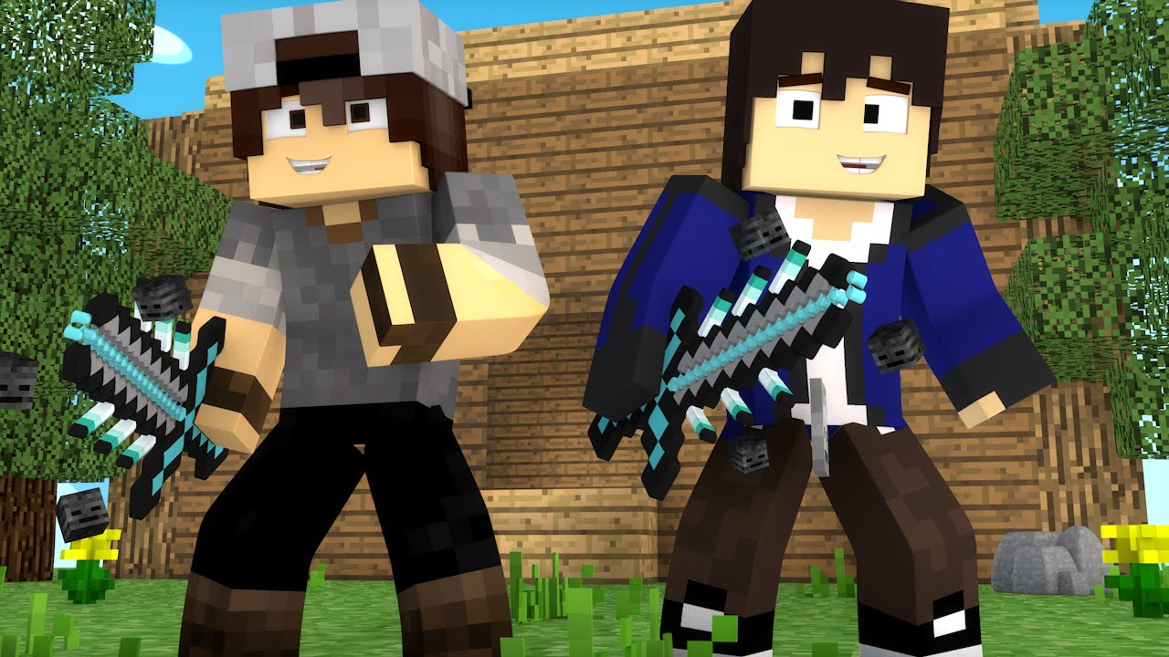 Minecraft: SORTE NO PVP - ESPADA DO WHITER!