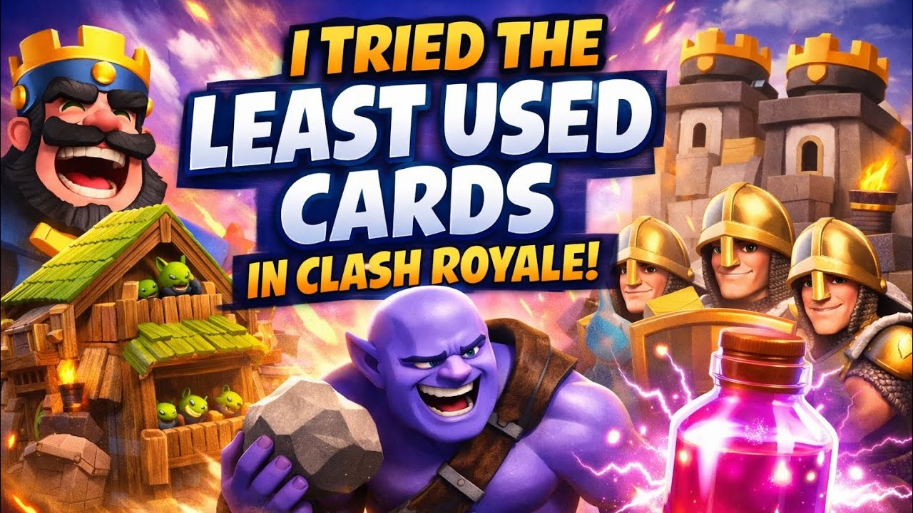 I Tried Least Used Cards in Clash Royale, But,.... 