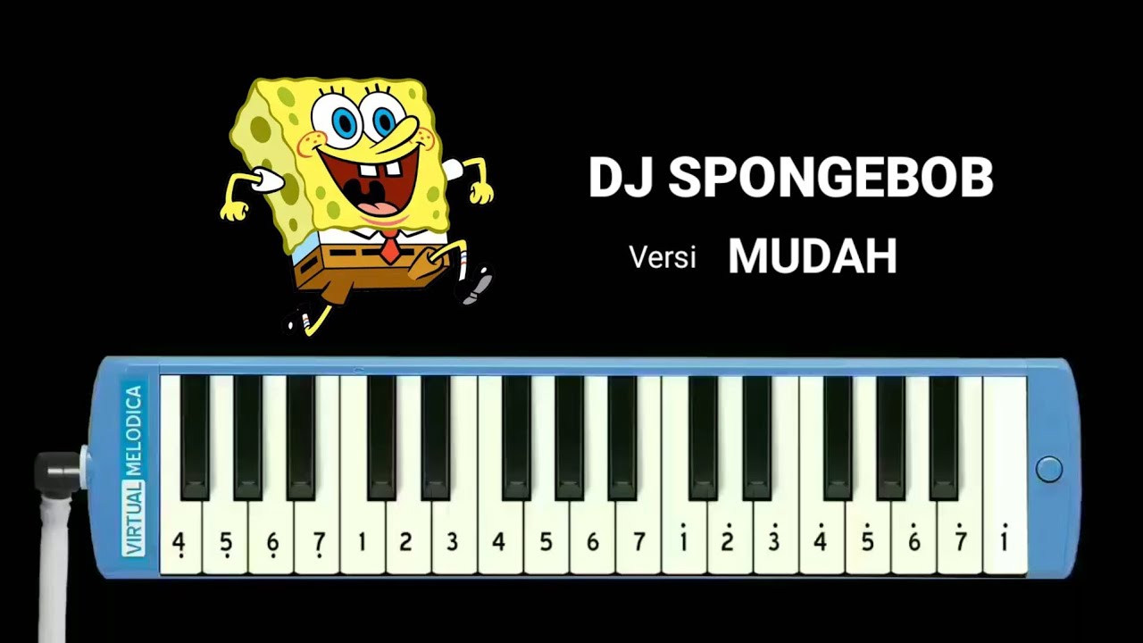 Not Pianika Dj Spongebob Versi Mudah & Pelan
