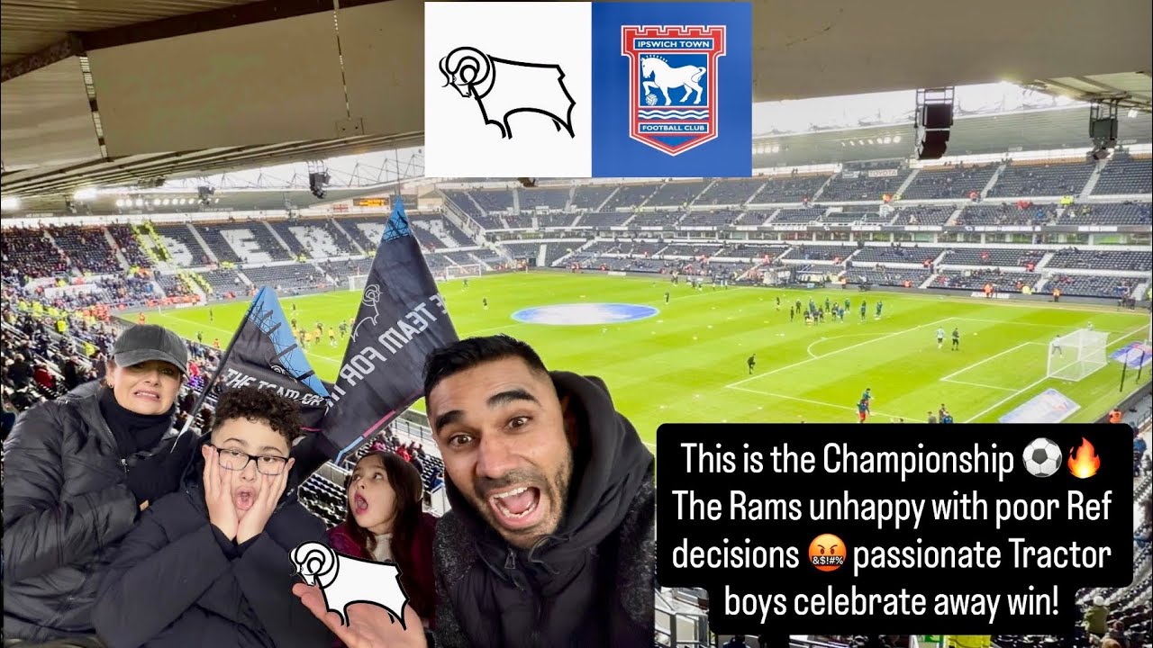 Derby County v Ipswich Town EFL Championship match day vlog. Race for the playoffs spots ⚽️🔥