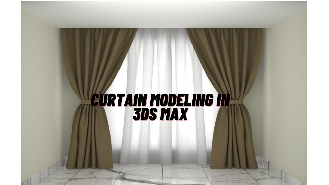 curtain modeling in 3ds max | cloth animation | Esthetic space decor