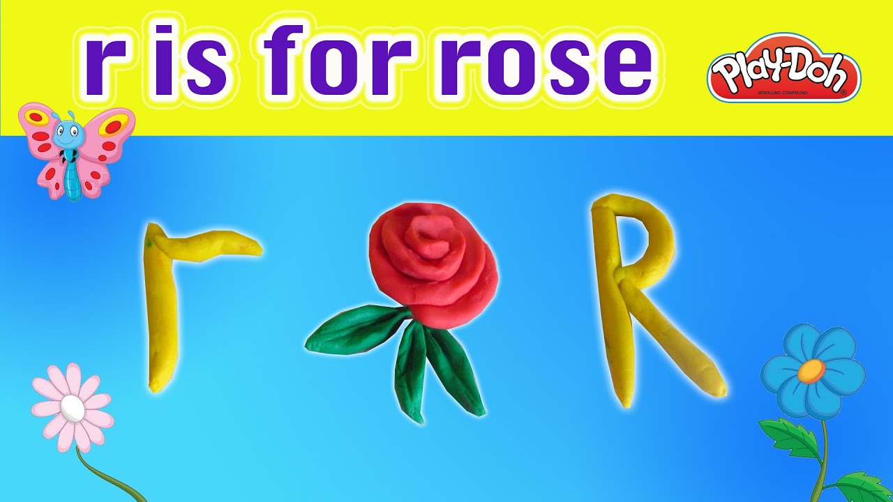 R For Rose with Play Doh | Kids Videos | Tiny Pix