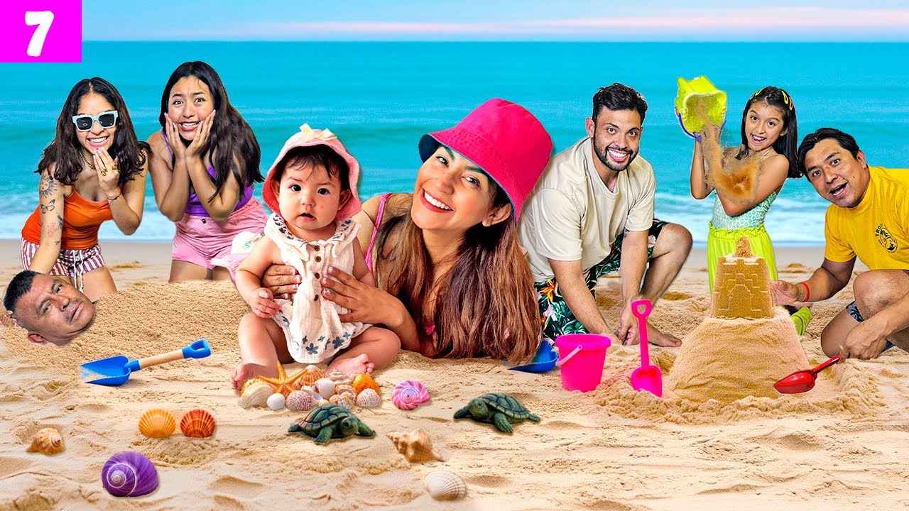 07- 🐚 🌊 Emma conoce el MAR 🐬 TODA LA FAMILIA VA a LA PLAYA 🏝️ | VERANO MERLIN