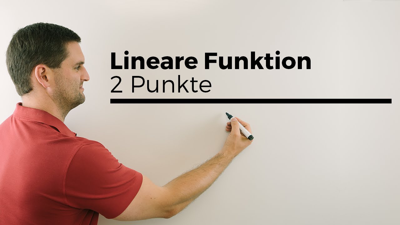 Lineare Funktion mittels 2 Punkte aufstellen, Steigung m zuerst | Mathe by Daniel Jung