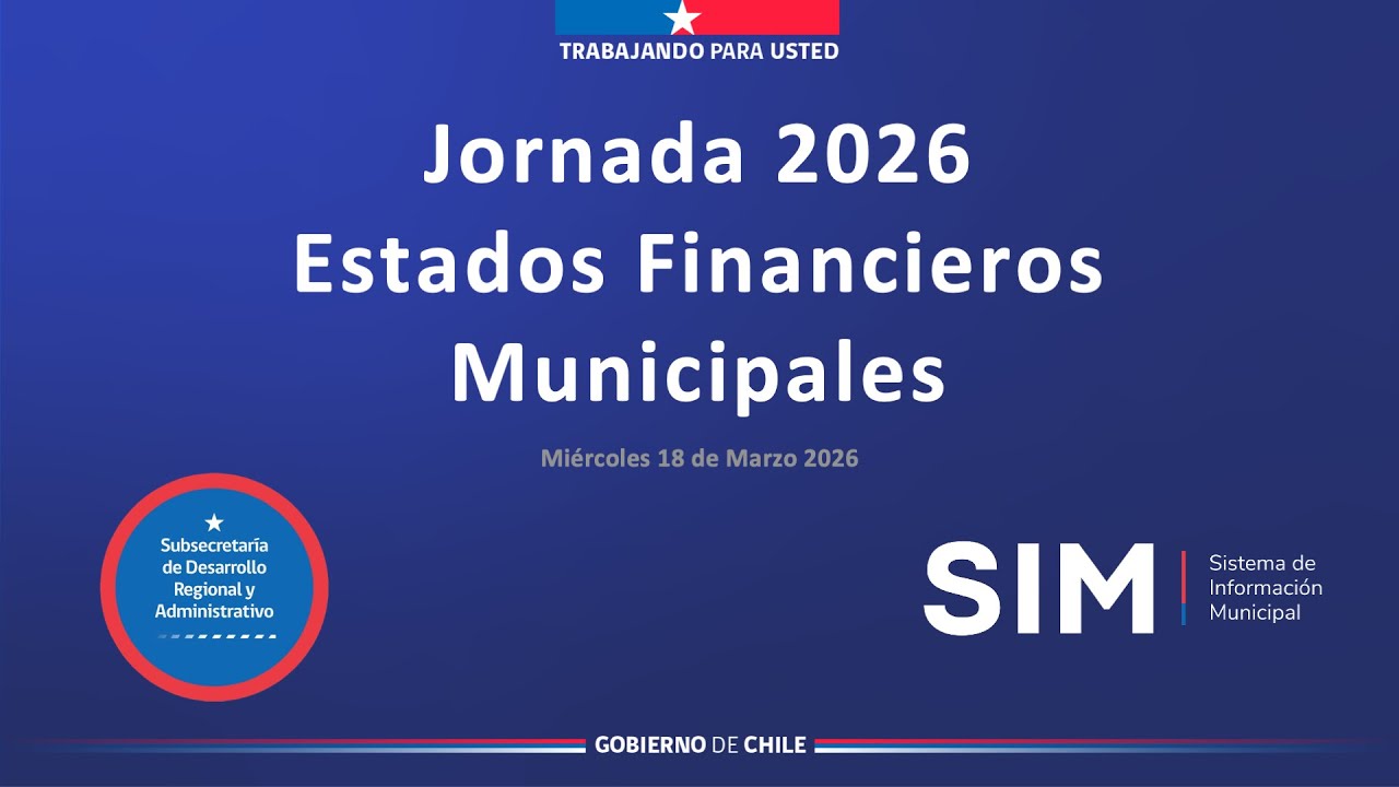 Jornada de Preparación de Estados Financieros Municipales 2026 SUBDERE 📱