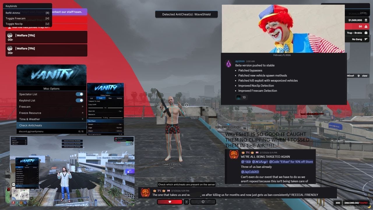 💥 WAVESHIT💥 The Best Fivem Anticheat | vanity menu