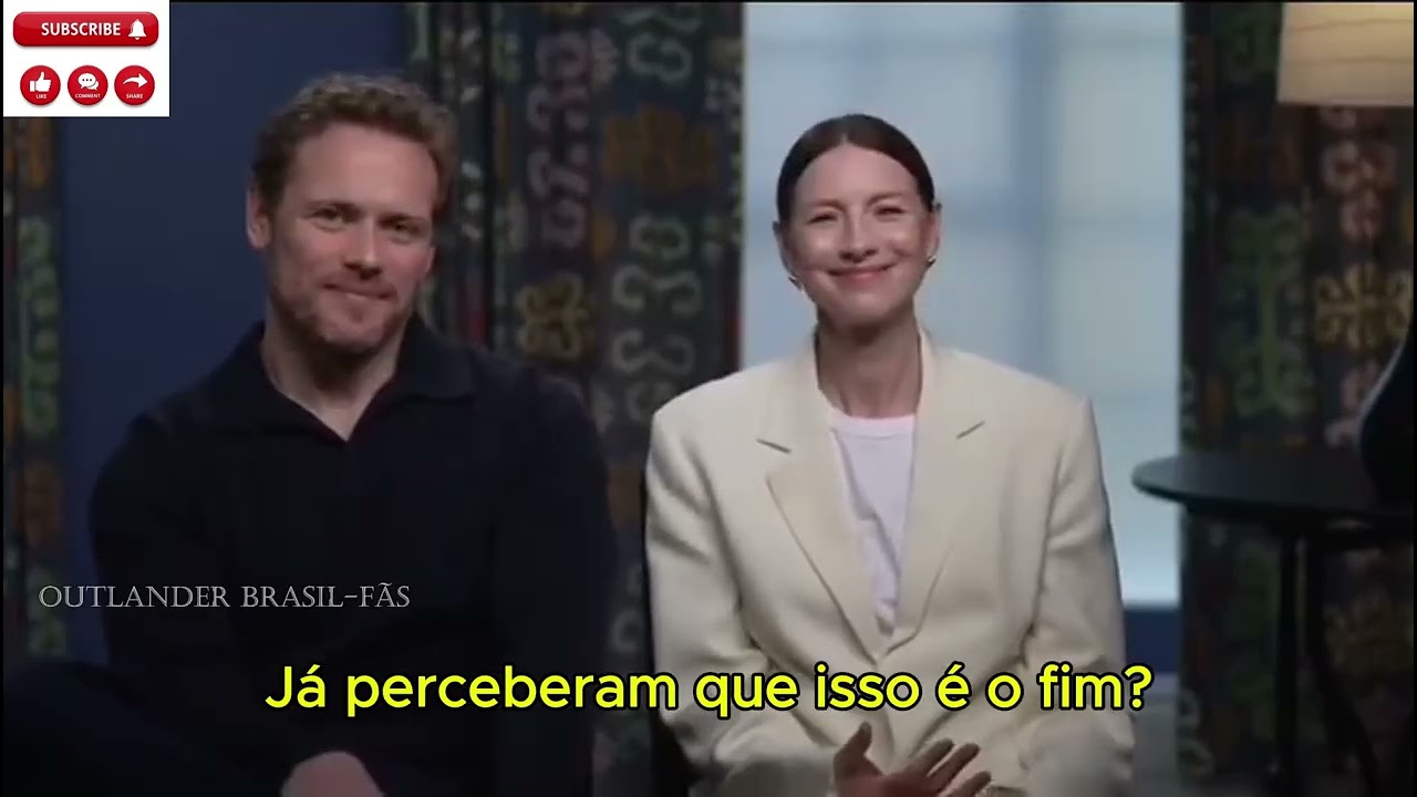 Caitríona Balfe e Sam Heugham falando sobre a temporada 8. #caitrionabalfe #samheughan #outlander
