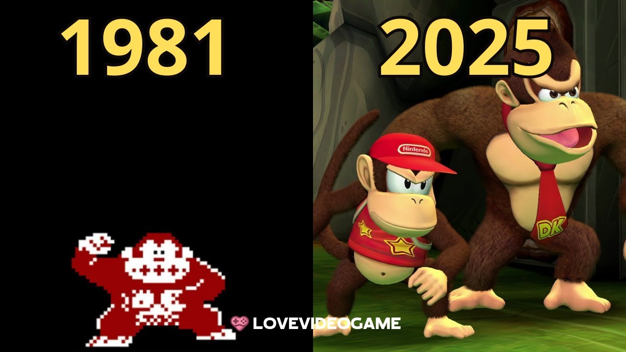 Evolution Donkey Kong Games  1981-2025