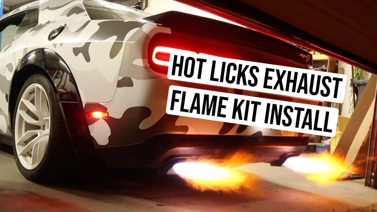 Hot Licks Exhaust Flame Kit Install on Challenger