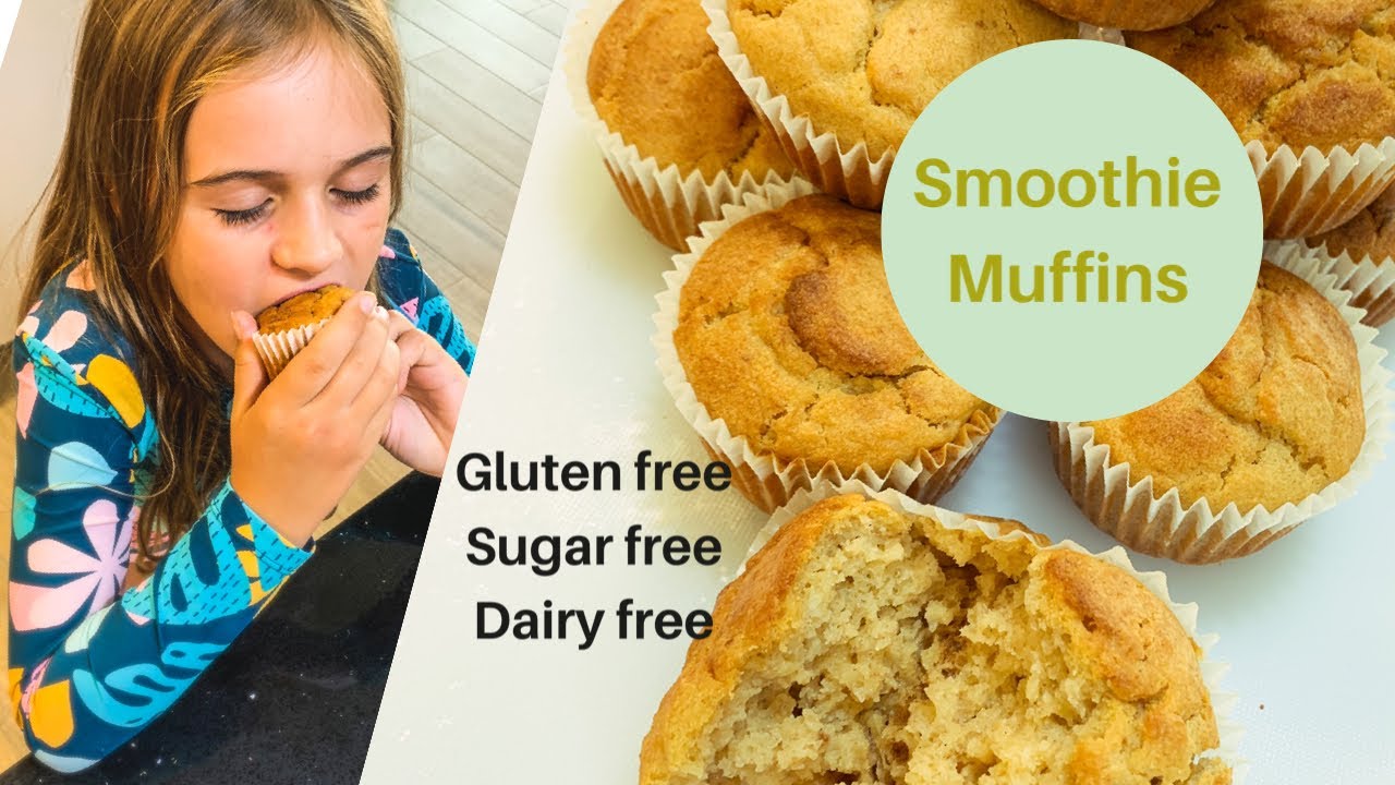 Overripe Banana and Apple scraps smoothie muffins (gluten, dairy, sugar free)