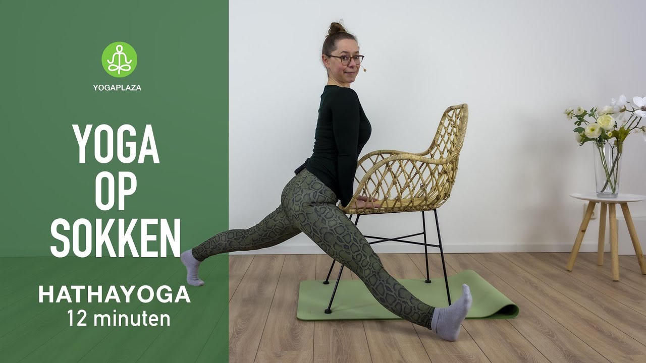 Yoga op sokken