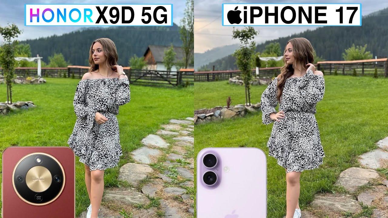 Сравнение камер Honor X9D 5G и iPhone 17