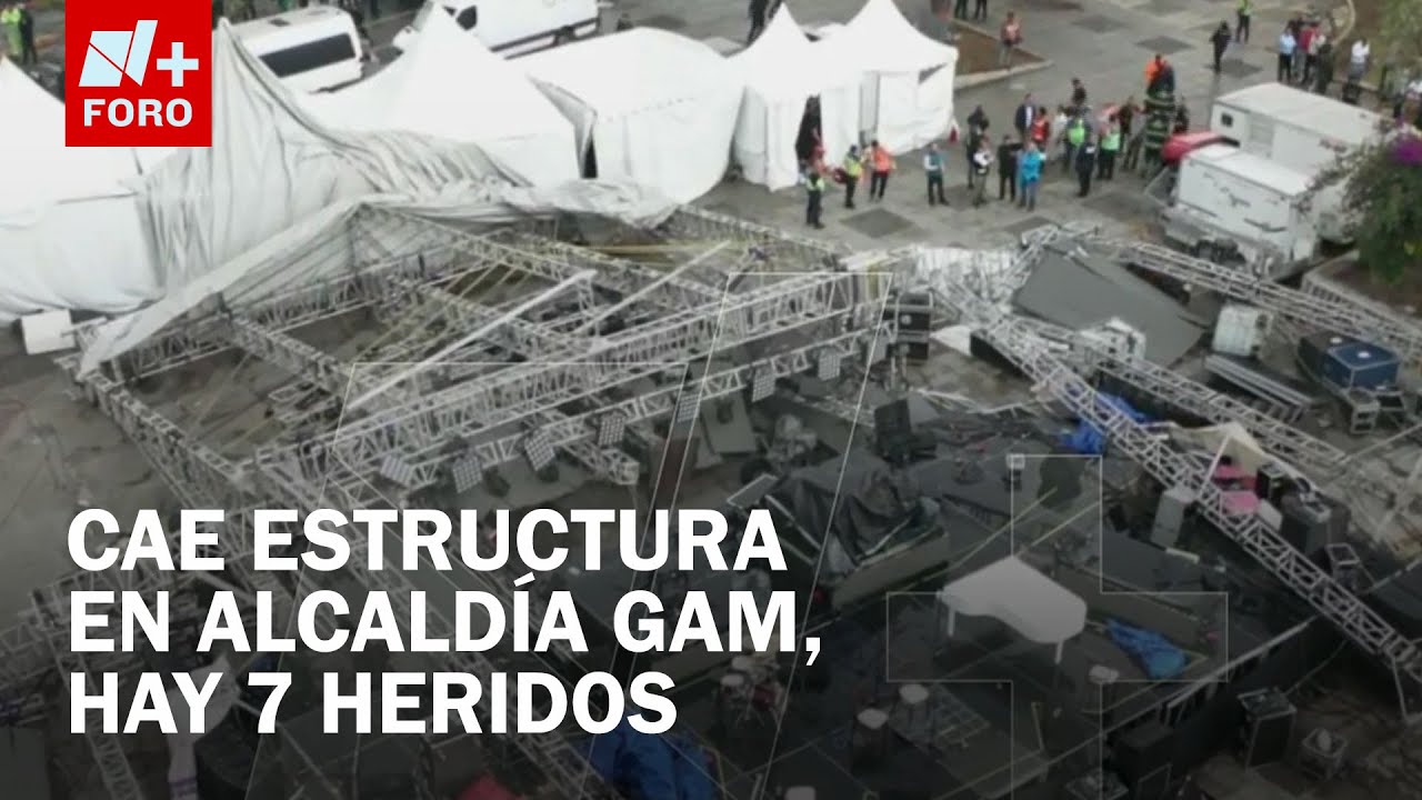 7 Heridos por caída de escenario en la alcaldía Gustavo A. Madero - Las Noticias