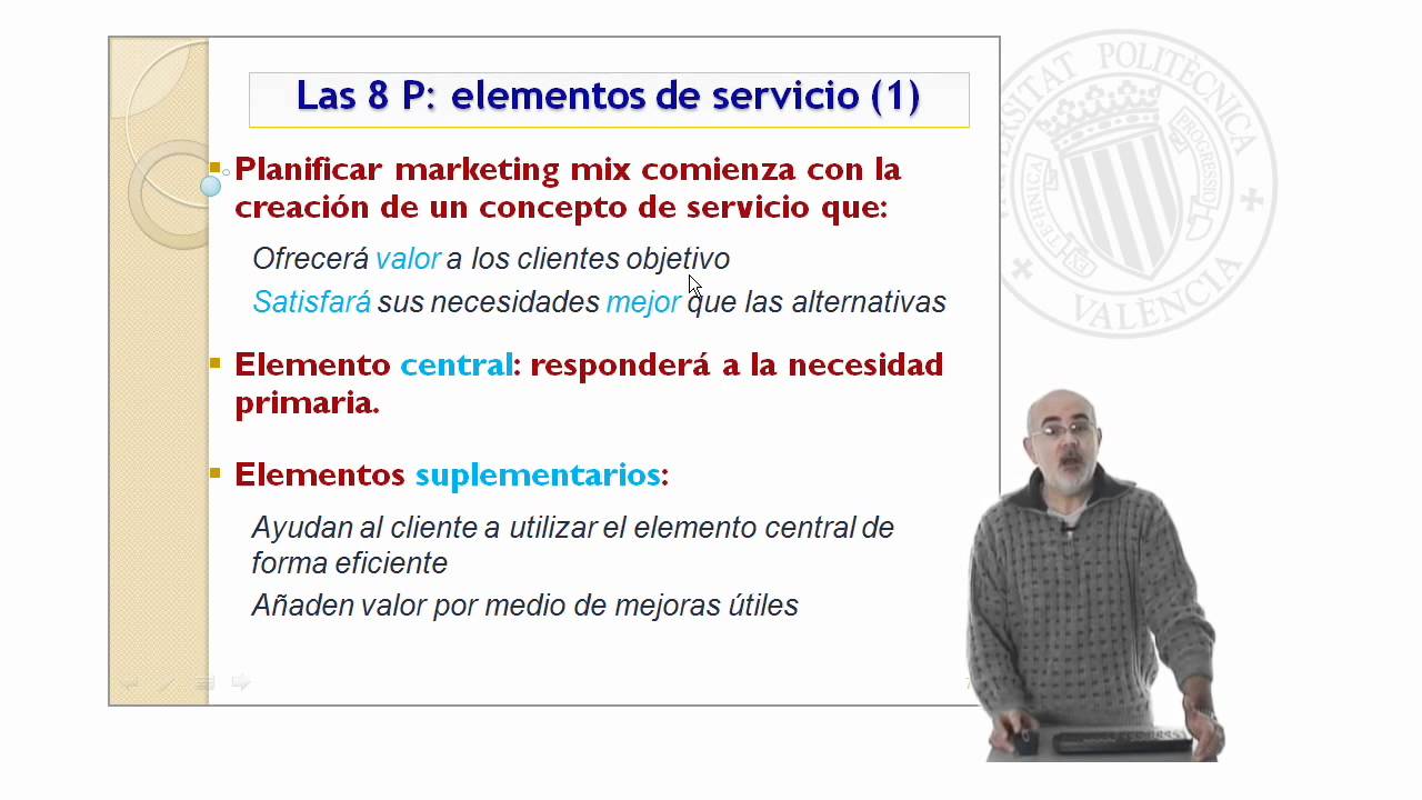Márketing Mix ampliado para servicios |  | UPV