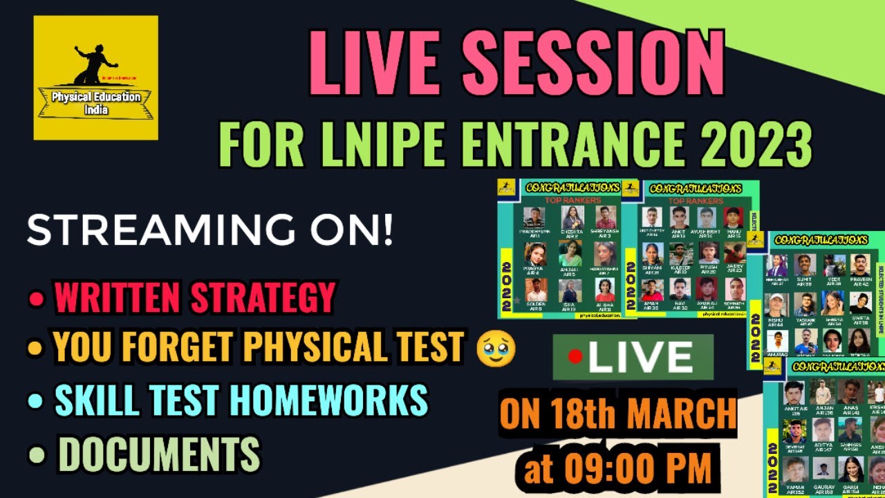 LIVE Session for LNIPE 2023 | The MOST Important Session for your road to SUCCESS