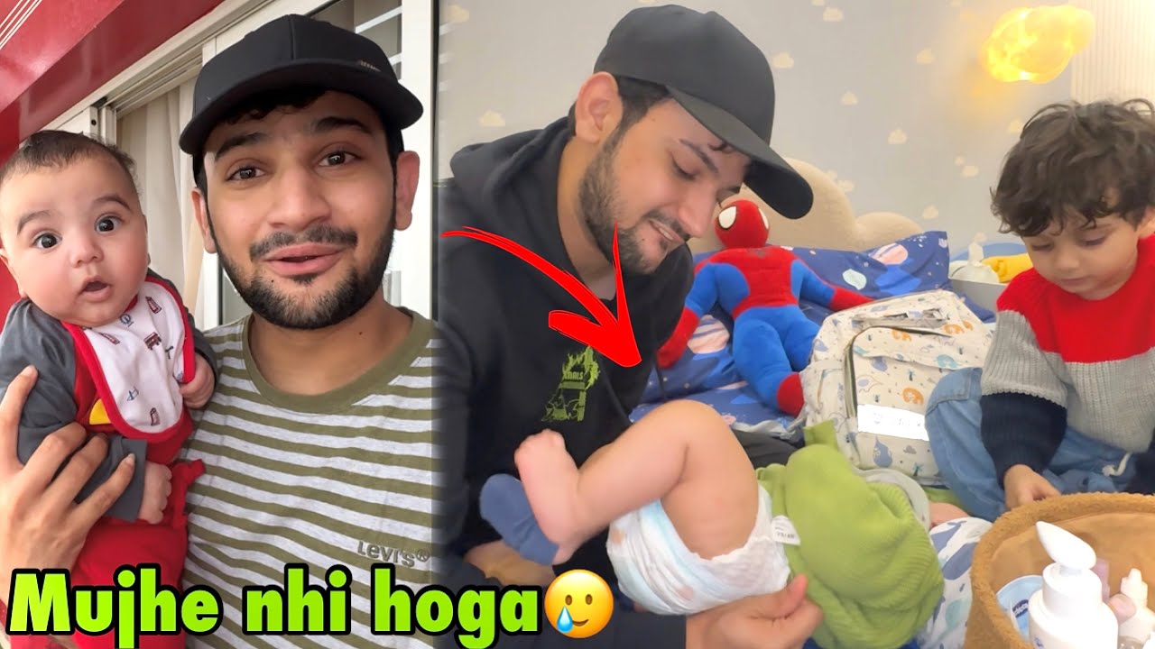 Kamil ko poora din akele sambhala😍 | wife diya mujhe one day challenge😂 | man vs baby 👶 