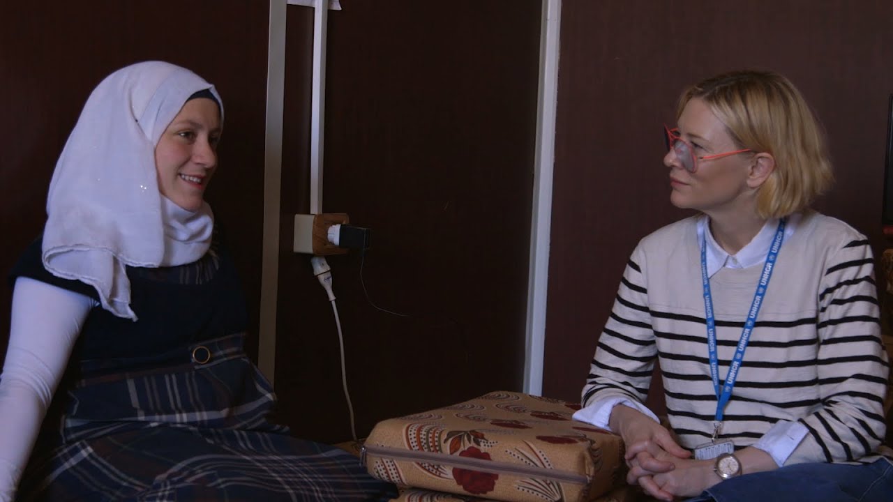 UNHCR Goodwill Ambassador Cate Blanchett visits refugees in Jordan