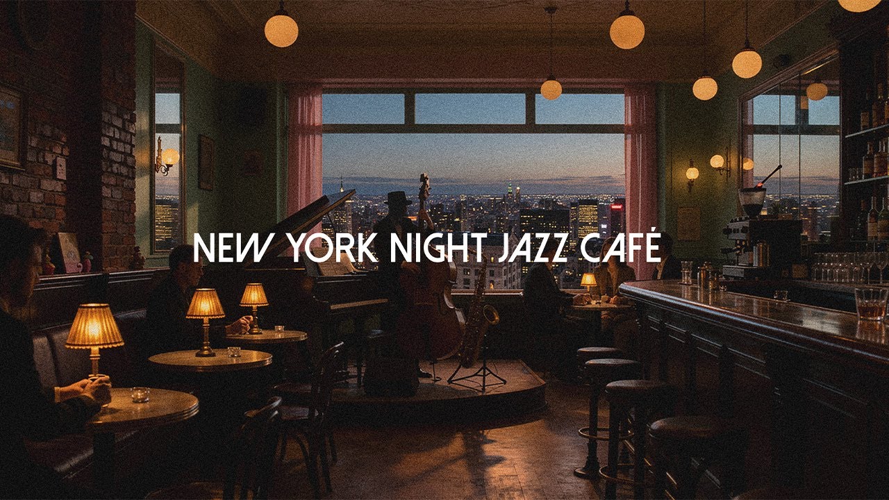 Imagine This View at 9:00 PM 🌃 Listening to Jazz in New York 🎷