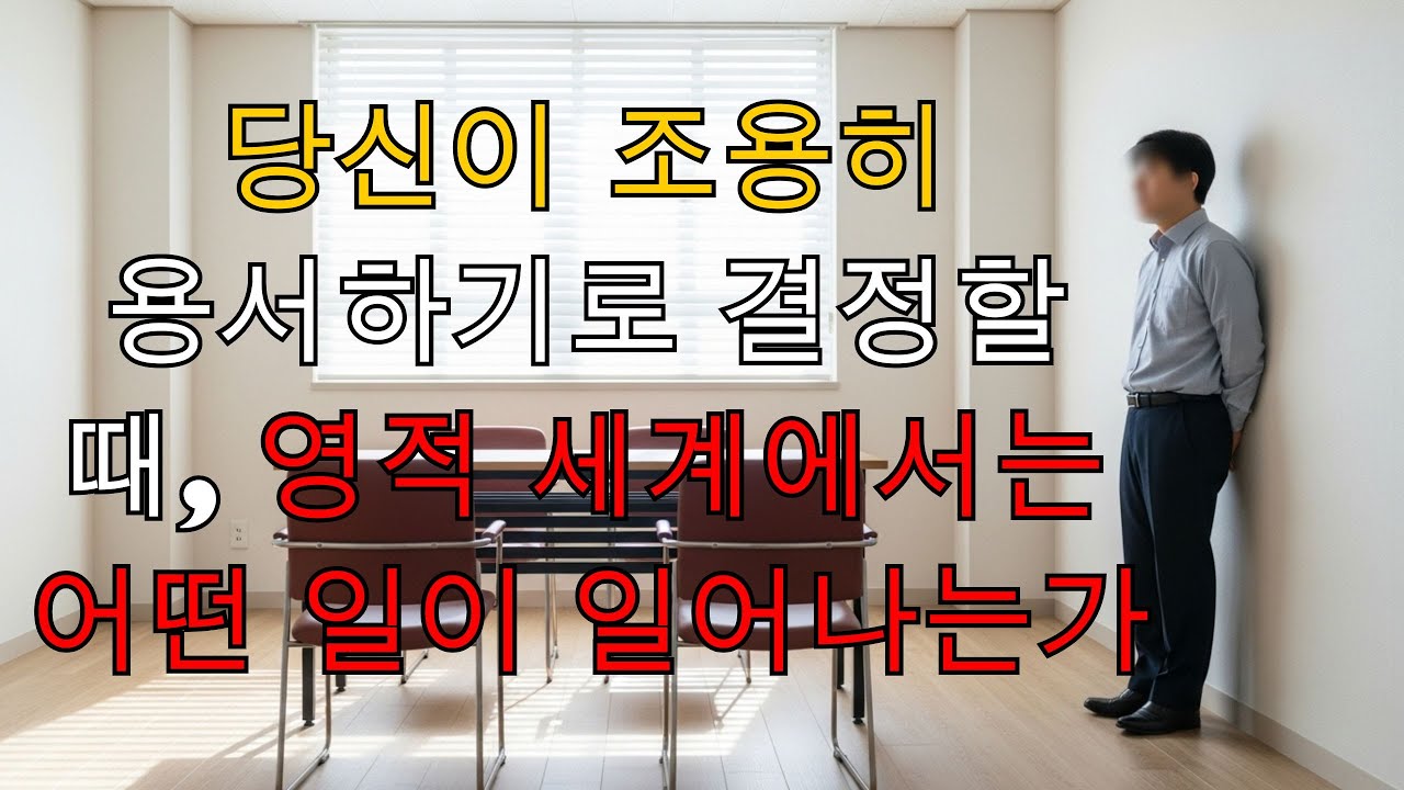 당신이 조용히 용서하기로 결정할 때, 영적 세계에서는 어떤 일이 일어나는가