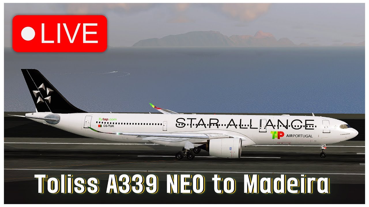 Toliss A339 NEO | TAP Portugal to Funchal, Madeira | X-Plane 12.3 BETA