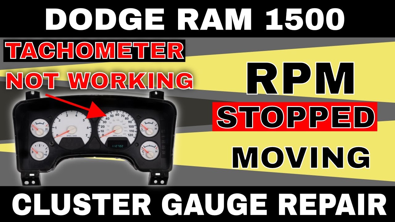 How To Fix /Repair: 2006 Dodge Ram 1500 RPM Tachometer Gauge (J.O.A.T.D.)